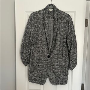 Max Studio Black and White Tweed Blazer